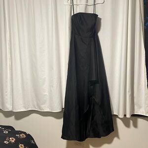 Alfred Sung Black Tie Dress - hi low